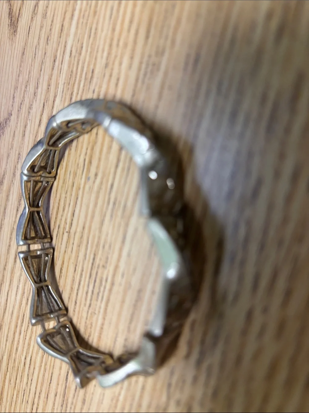 Women's Silver Link Bracelet - Polished Metal Statement